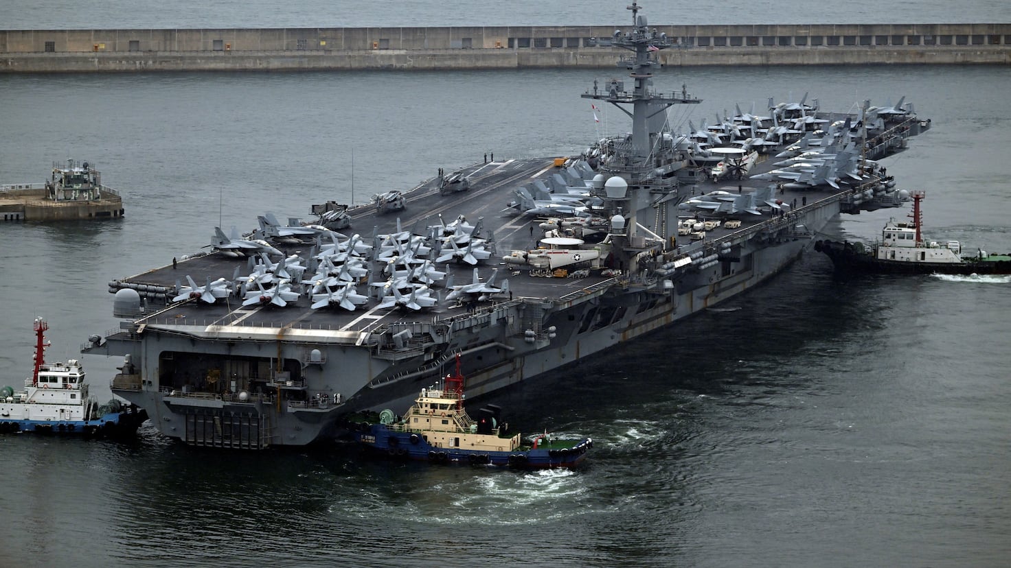 The US sends one of its largest combat ships to South Korea
