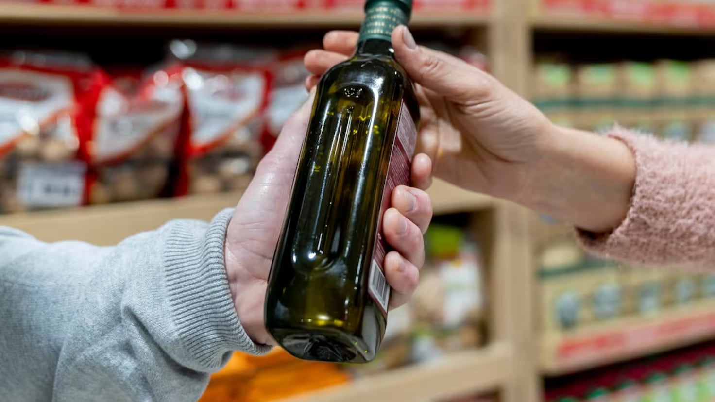The change in the price of olive oil
