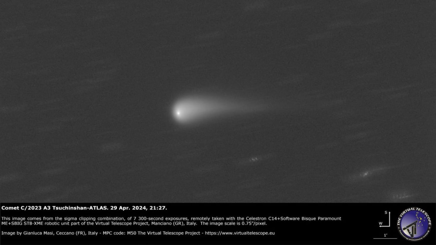 The date on which the comet of the century C/2023 A3 will pass by Earth