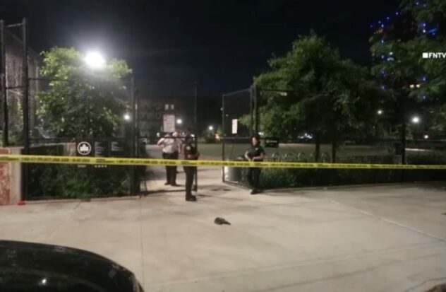 Two girls are injured after a shooting in a park
