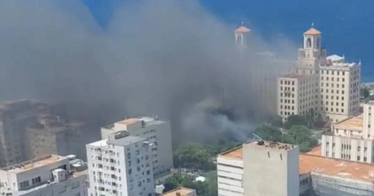 What was the cause of the fire at the Hotel Nacional in Havana?
