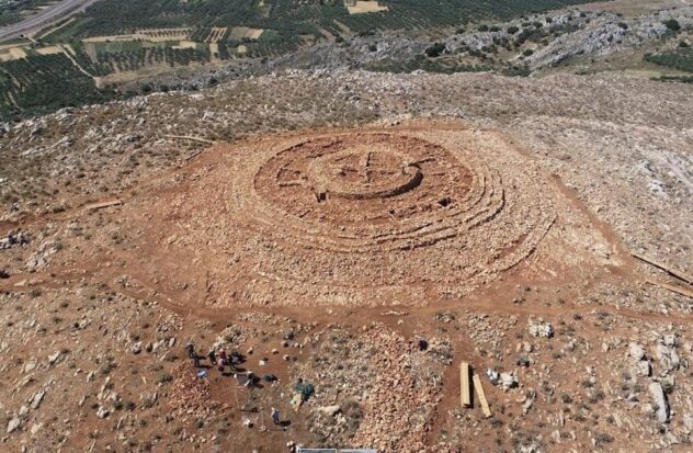 Works in Crete reveal unique Minoan circular monument
