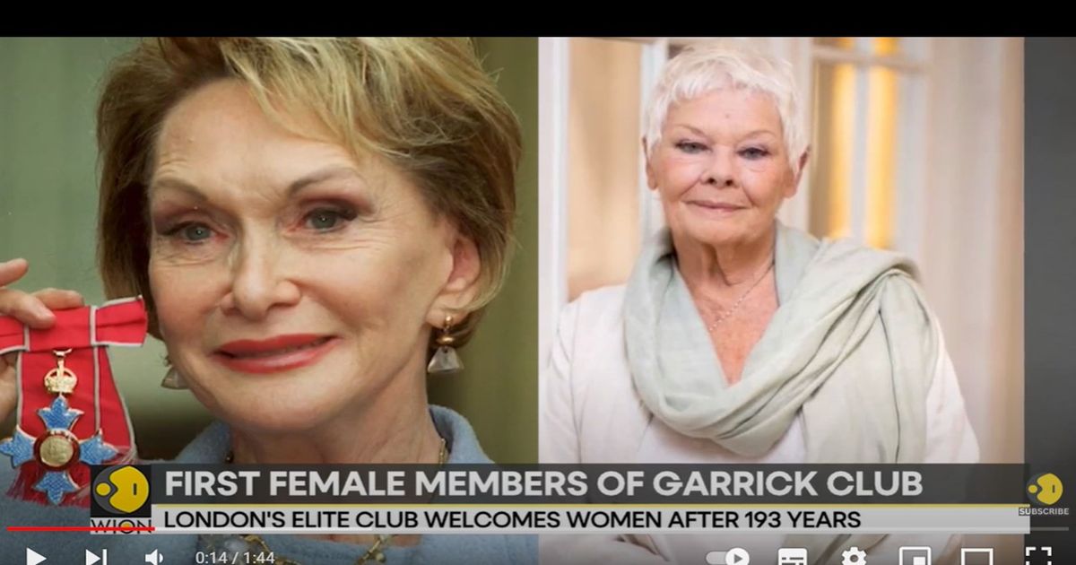 Actresses Judi Dench and Sin Phillips, first women admitted to London club
