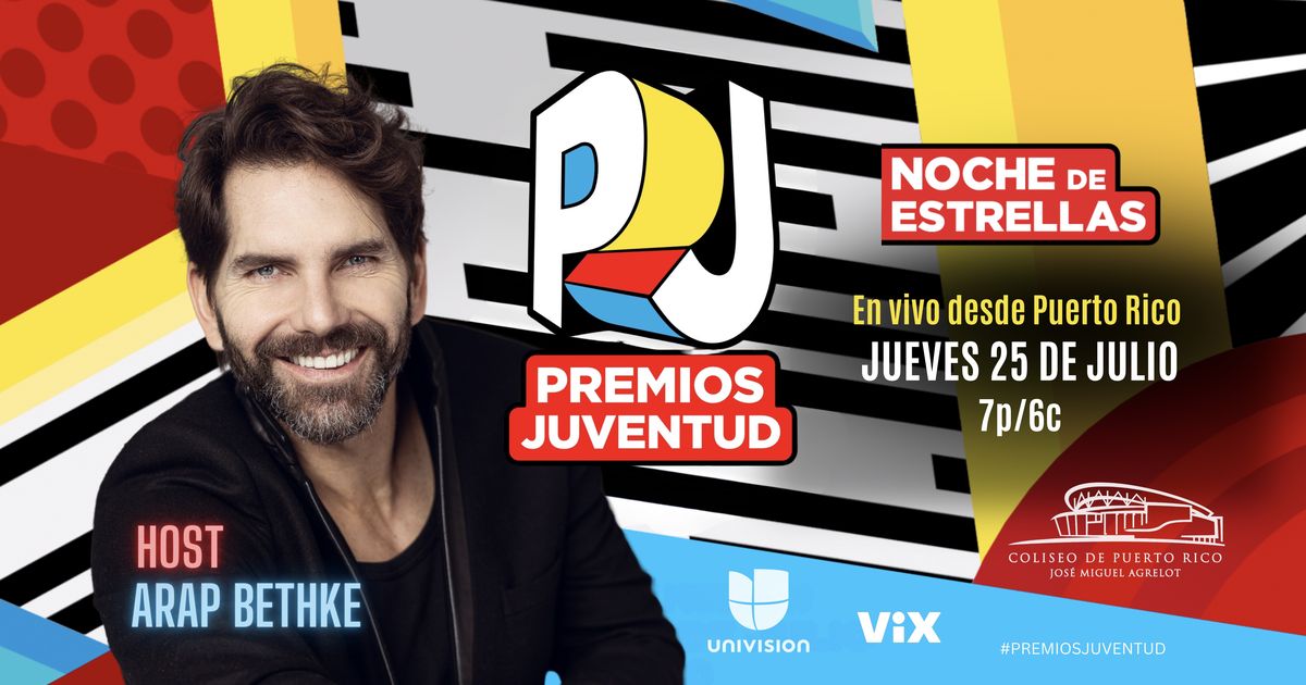 Arap Bethke joins the hosting of Premios Juventud in Noche de estrellas