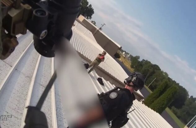 Body camera shows US officers identifying body of Trump shooter
