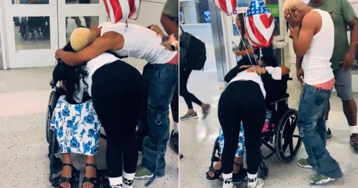 Cuban brothers welcome their mother in the USA after having passed through 7 countries