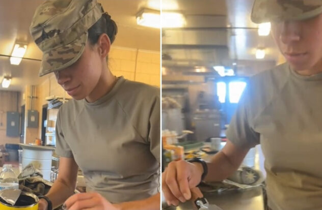 Cuban woman takes her Cuban coffee to the Army kitchen: "Everyone asks me for it now"
