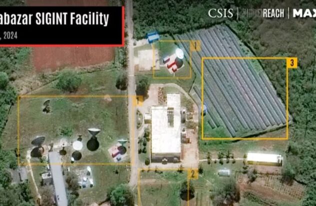 Images of Chinese spy bases on the island revealed
