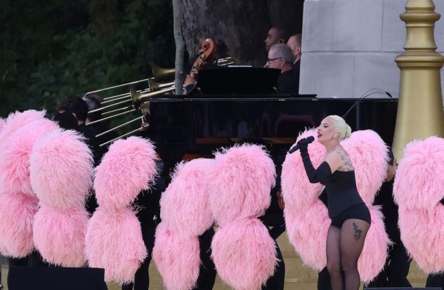 Lady Gaga performs at the Olympics opening ceremony
