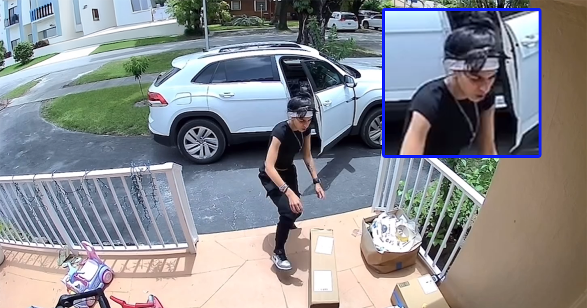 Package thief caught on camera in Miami Springs, help needed to identify her