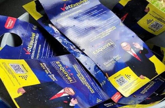 Political campaign material stolen and destroyed in Doral
