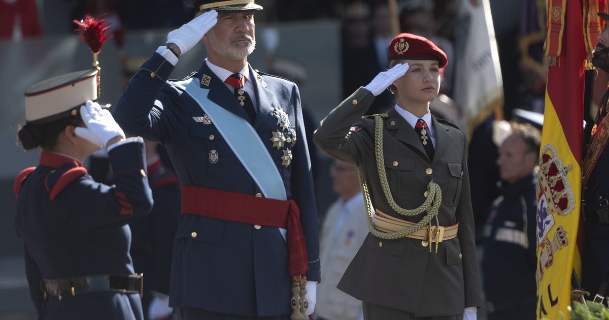 Princess Leonor participates alongside King Felipe VI in the ceremony of the Military Naval School