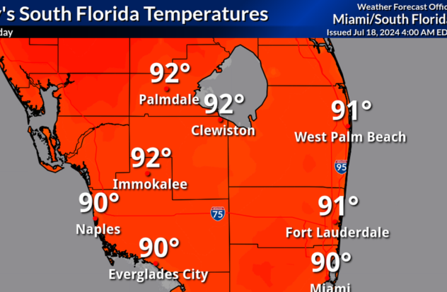 South Florida again under heat warning
