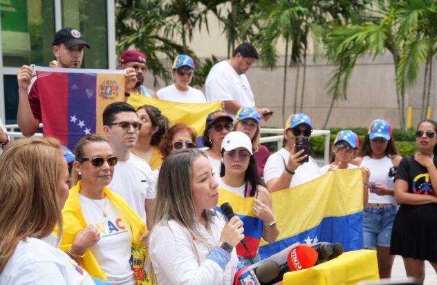 Venezuelans protest in Miami over inability to vote in presidential elections
