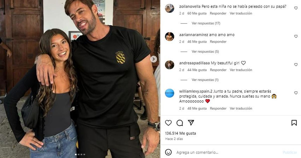 William Levy and his daughter Kailey spend time together in Spain