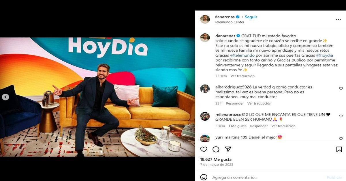 Presenter Daniel Arenas says goodbye to Hoy Da