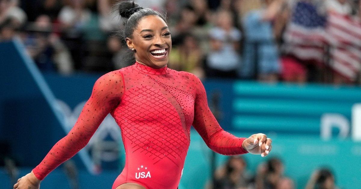 Simone Biles wins seventh Olympic gold medal on vault for second time
