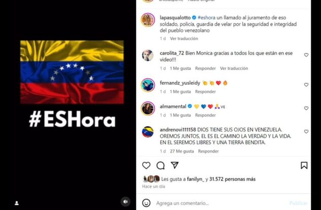 Venezuelan artists call on soldiers and police not to repress anti-Maduro protesters
